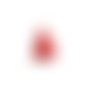 Pompon rouge et doré 30mm pomc30-49