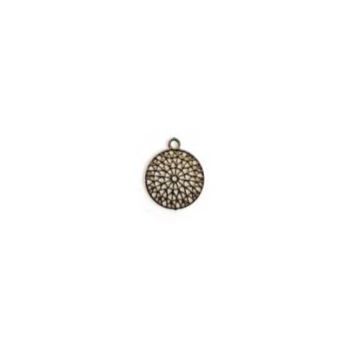 Lot estampe rosace noire 12x10mm x10 lotno2-5