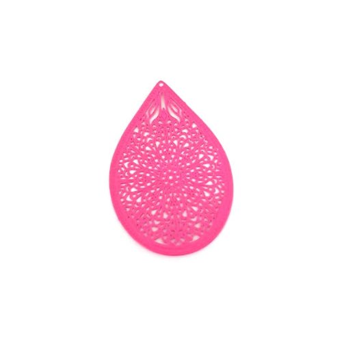 Estampe filigrane goutte rose 48x32mm geros-50