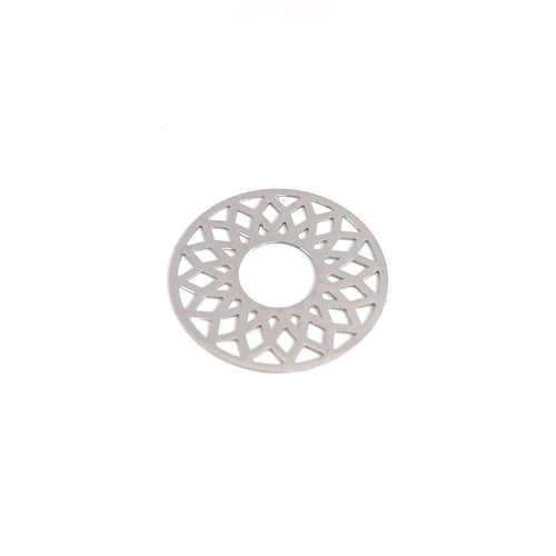 Lot estampe rosace argentée 23mm x10 lotar3-9