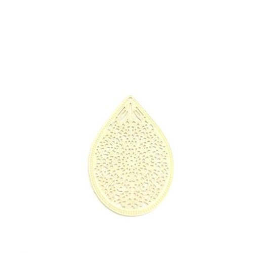 Lot estampe goutte jaune 35x23mm x10 lotja9-1