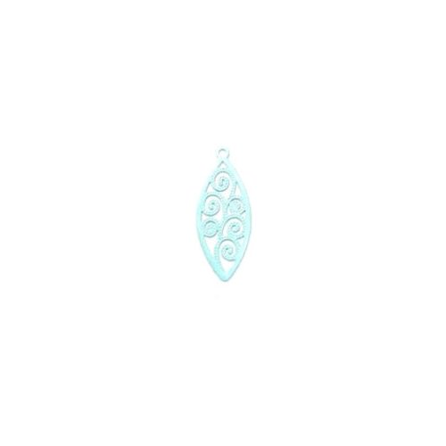 Lot estampe navette turquoise 20x8mm x10 lottu1-5