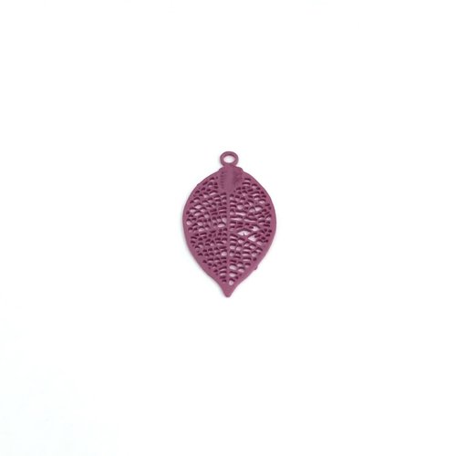Lot estampe feuille mauve 19x10mm x10 lotvi9-4