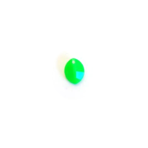 Breloque ovale verte 11x9mm ve1-4