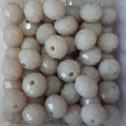 *perles à facettes grises 6x4mm x30 pgr2-15*