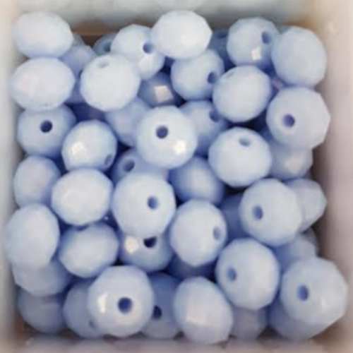 *perles à facettes bleues 6x4mm x30 pble4-10*