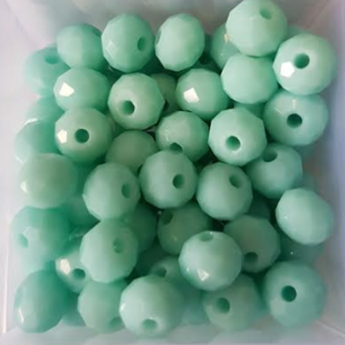 *perles à facettes turquoises 6x4mm x30 ptu3-7.*