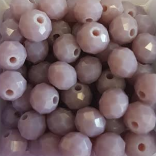 *perles à facettes violettes 6x4mm x30 pvi4-15*