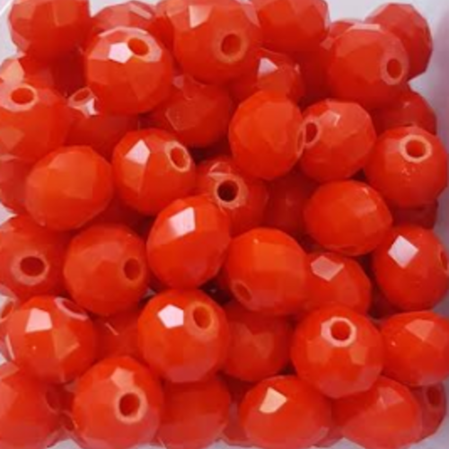 *perles à facettes rouges 6x4mm x30 prou4-1*