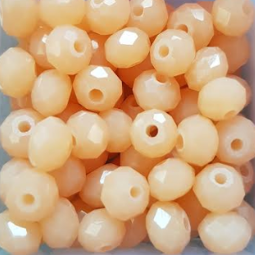 *perles à facettes oranges 6x4mm x30 por2-7*