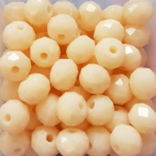 *perles à facettes oranges 6x4mm x30 por2-10*