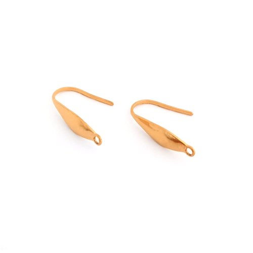 Crochets d'oreilles design en acier inoxydable doré 19x4mm sbocr-15