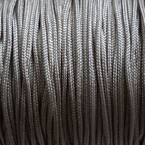 Fil de jade- fil nylon tressé gris 1mm nyl-5