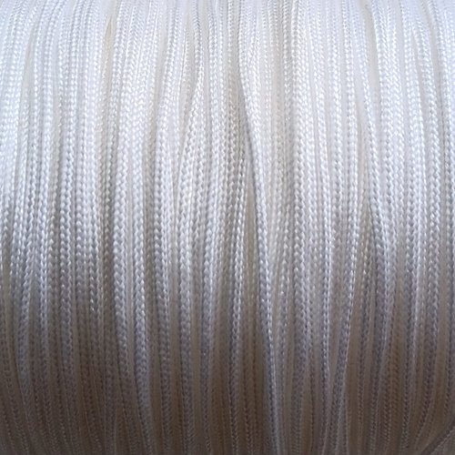 Fil de jade - fil nylon tressé blanc 1mm nyl-6