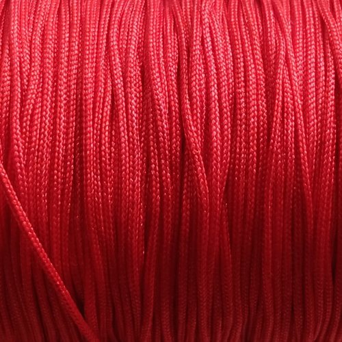 Fil de jade - fil nylon tressé rouge 1mm nyl-8