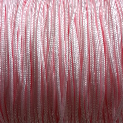 Fil de jade - fil nylon tressé rose 1mm nyl-12
