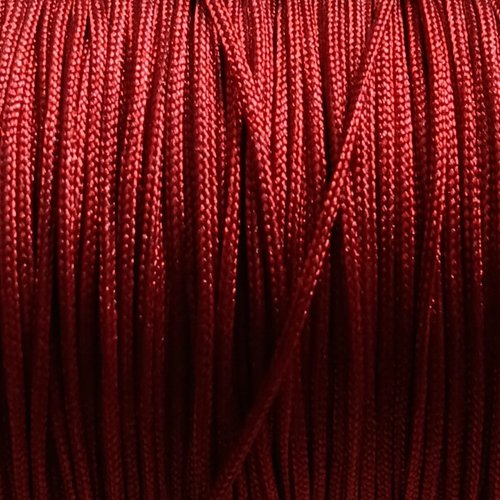 Fil de jade - fil nylon tressé rouge brique 1mm nyl-14