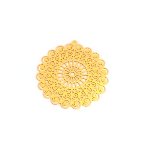Estampe filigrane rosace dorée 45x42mm gedo-3