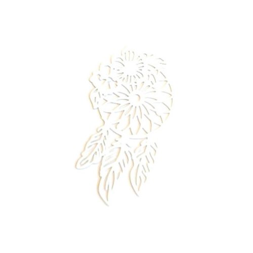 Estampe filigrane attrape-rêve blanche en métal 45x25mm x1 ou x10 geblc-52