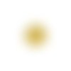 Estampe filigrane goutte jaune 39x26mm geja-5