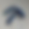 Lot perle tube incurvé bleue acrylique 32x10mm x10 lotpble12-2