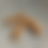 Perle tube incurvé orange acrylique 32x10mm por6-14