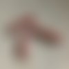Lot perle tube incurvé rose acrylique 32x10mm x10 lotpros8-10