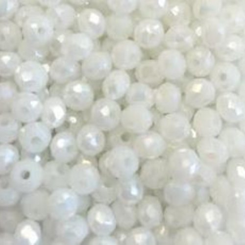 *perles à facettes blanches 3x2mm x100 pblc2-7.*