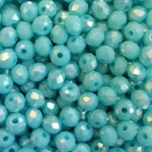 *perles à facettes turquoise 3x2mm x100 ptu2-1*