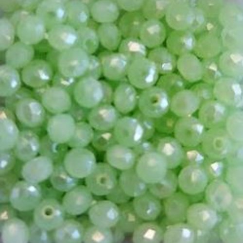 *perles à facettes vertes 3x2mm x100 pve4-13*