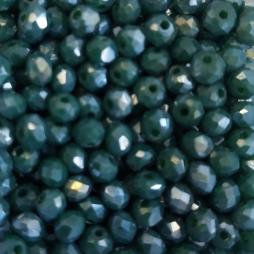 *perles à facettes vertes 3x2mm x100 pve7-7*
