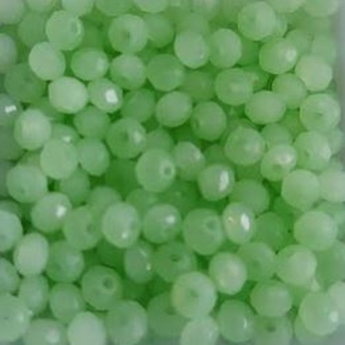*perles à facettes vertes 3x2mm x100 pve7-8*