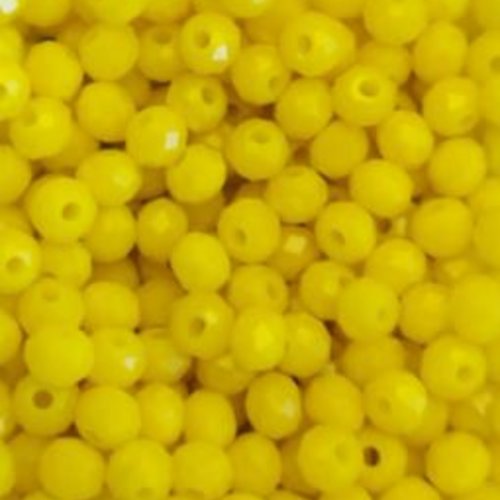 *perles à facettes jaunes 3x2mm x100 pja5-10*