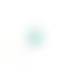 Estampe filigrane goutte feuille monstera turquoise 26x15mm tu5-9