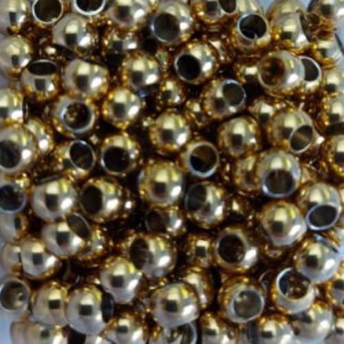 *perles dorées 4mm acier inox x10 pdo1-18*