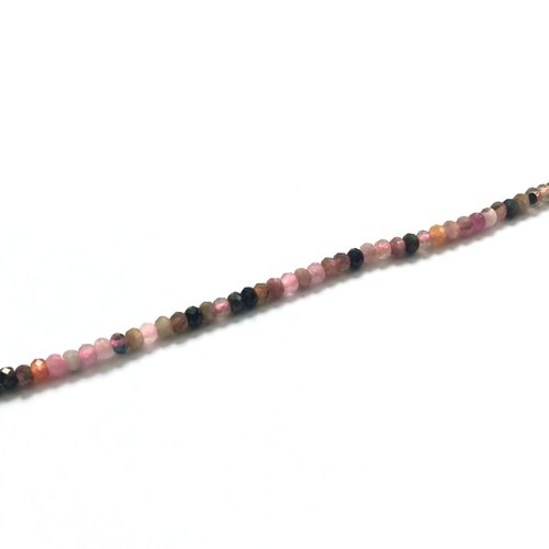Perles rondelles facettées tourmaline naturelle 3x2mm x10 ou x 180 pp1-21