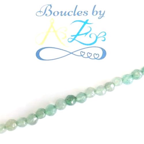 *perles rondes facettées agate verte naturelle 4mm x10 pp1-24*