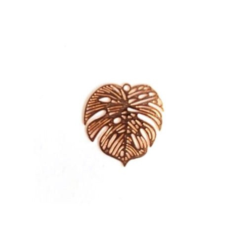 Lot estampe feuille doré rose 18mm x10 lotdo21-2