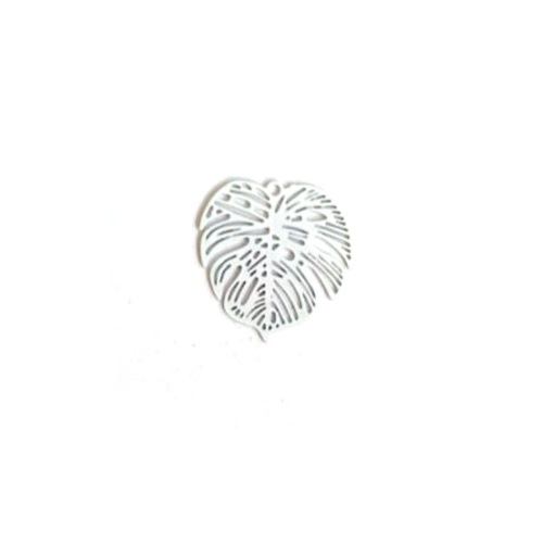 Lot estampe feuille blanche 18mm x10 lotblc12-8