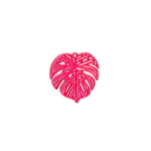 Lot estampe feuille rose 18mm x10 lotros10-10