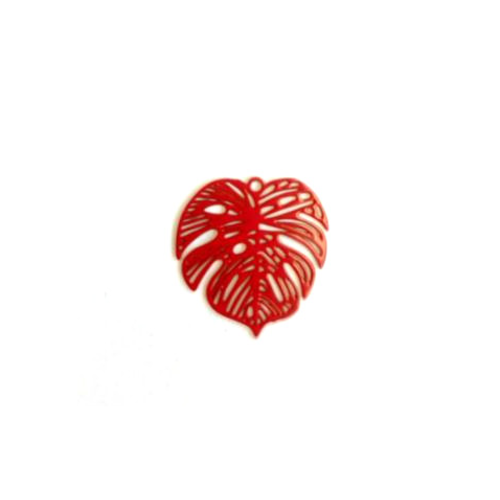 Lot estampe feuille rouge 18mm x10 lotrou4-10
