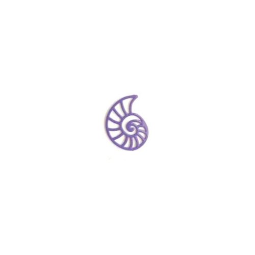 Lot estampe coquillage violet 15x11mm x10 lotvi4-7