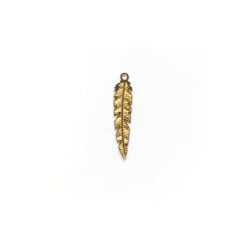 Lot estampe plume dorée 21x5mm x10 lotdo8-1