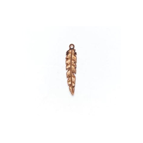 Lot estampe plume doré rose 21x5mm x10 lotdo8-4