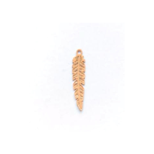 Lot estampe plume orange 21x5mm x10 lotor3-5