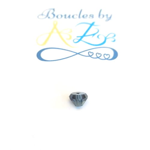*perle facettée diamant bleue 7x5mm pble10-3*