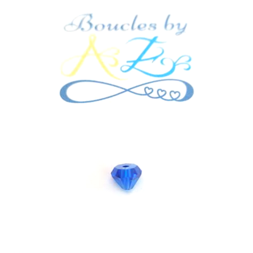 *perle facettée diamant bleue 7x5mm pble10-5*