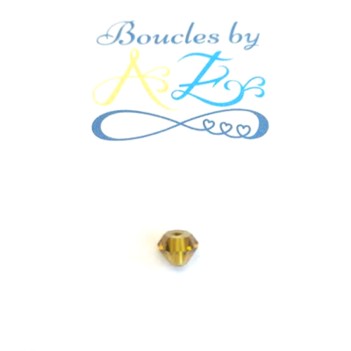 *perle facettée diamant kaki 7x5mm pve12-15*