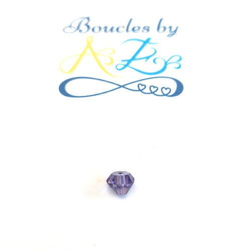 *perle facettée diamant violette 7x5mm pvi8-9*