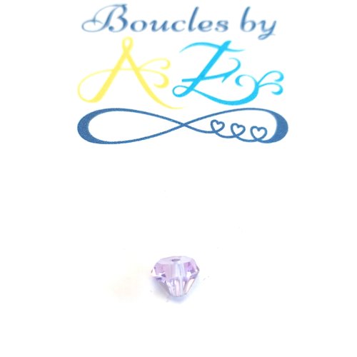 *perle facettée diamant violette 7x5mm pvi8-10*